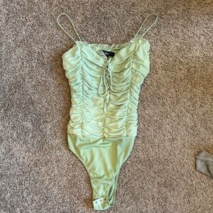 Green Ruched One Piece